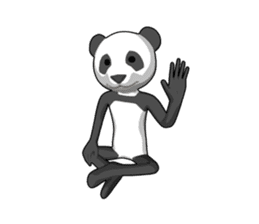 Gesture giant panda sticker #9442517