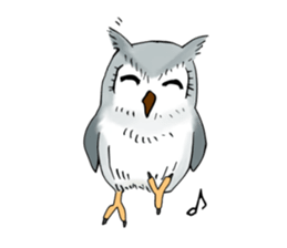 Lazy Grey Owl sticker #9443521