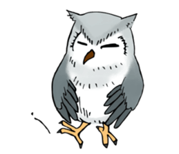 Lazy Grey Owl sticker #9443523
