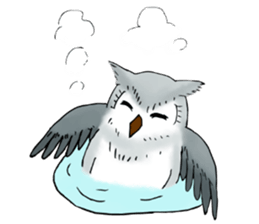 Lazy Grey Owl sticker #9443529