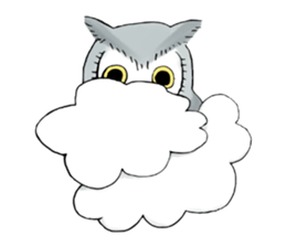 Lazy Grey Owl sticker #9443533