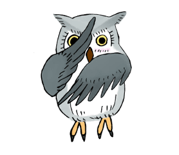 Lazy Grey Owl sticker #9443535