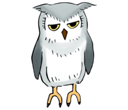 Lazy Grey Owl sticker #9443538