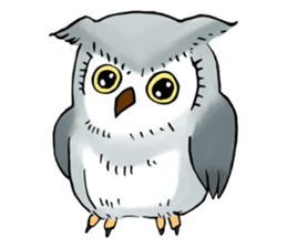 Lazy Grey Owl sticker #9443541