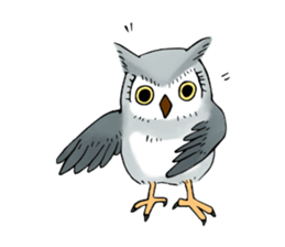 Lazy Grey Owl sticker #9443542
