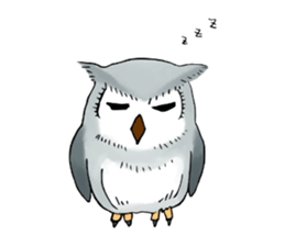 Lazy Grey Owl sticker #9443543
