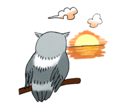 Lazy Grey Owl sticker #9443544
