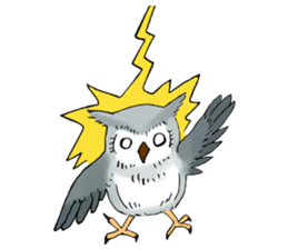 Lazy Grey Owl sticker #9443545