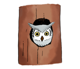 Lazy Grey Owl sticker #9443546