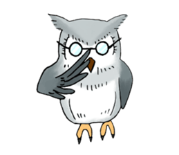 Lazy Grey Owl sticker #9443548