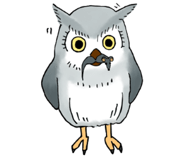 Lazy Grey Owl sticker #9443550