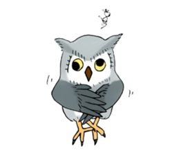 Lazy Grey Owl sticker #9443554