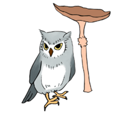 Lazy Grey Owl sticker #9443555