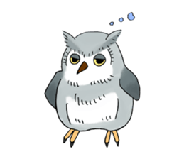 Lazy Grey Owl sticker #9443557