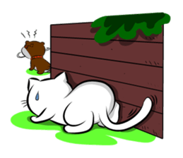 white cat flurry sticker #9444721