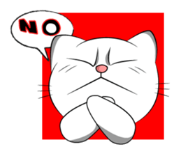 white cat flurry sticker #9444725