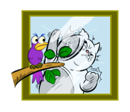 white cat flurry sticker #9444728