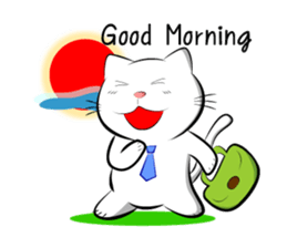 white cat flurry sticker #9444729