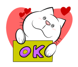 white cat flurry sticker #9444730