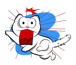 white cat flurry sticker #9444731