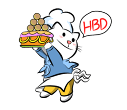 white cat flurry sticker #9444734