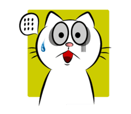 white cat flurry sticker #9444753