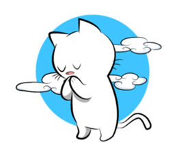 white cat flurry sticker #9444754