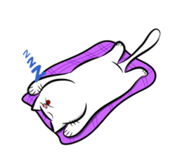 white cat flurry sticker #9444755