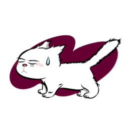 white cat flurry sticker #9444759