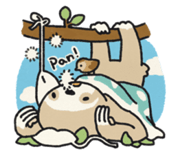 lazy sloth 2 sticker #9445892