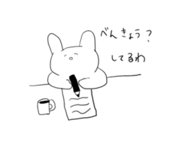 live freely rabbit and cat. sticker #9446151