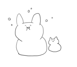 live freely rabbit and cat. sticker #9446157