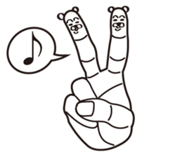 Finger Bear sticker #9446601