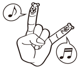 Finger Bear sticker #9446605