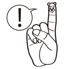 Finger Bear sticker #9446612