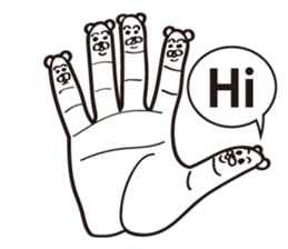 Finger Bear sticker #9446616