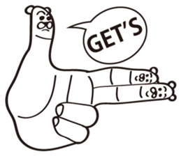 Finger Bear sticker #9446619
