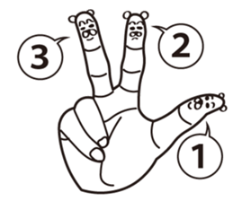 Finger Bear sticker #9446622