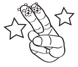 Finger Bear sticker #9446623