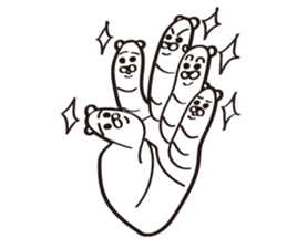 Finger Bear sticker #9446624