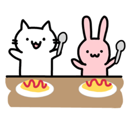 Comfortable cat Nyata & best friend sticker #9446749