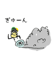 Happy Boy's head flower garden. sticker #9447435