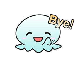 A little jellyfish's daily life sticker #9447801