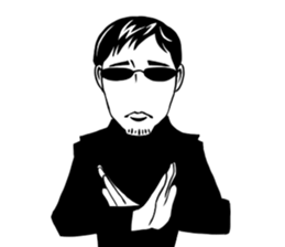 "S" Gentleman sticker #9449788