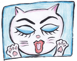 A little bit passionate cats sticker #9450163