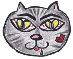 A little bit passionate cats sticker #9450198