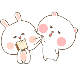 TuaGom : Puffy Bear & Rabbit sticker #9450774