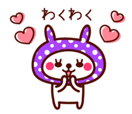 Cute rabbit Hood 4 sticker #9450922