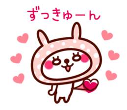 Cute rabbit Hood 4 sticker #9450928