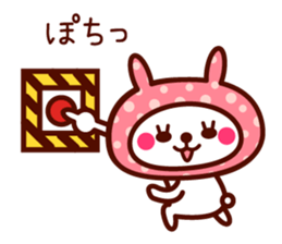 Cute rabbit Hood 4 sticker #9450931